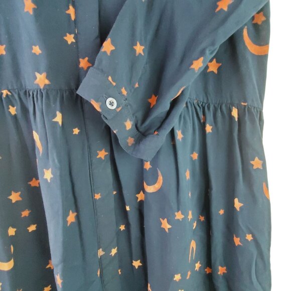 Sugarhill Brighton Mystic Nights Babydoll Shirt Dress Sz 8 - Picture 8 of 12